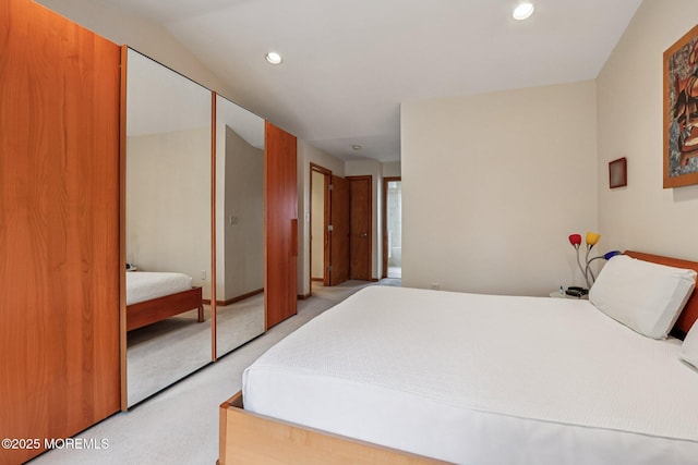149 Jefferson Dr, Ocean Twp, NJ 07712 - bedroom with light carpet and recessed lighting