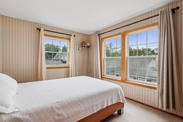 149 Jefferson Dr, Ocean Twp, NJ 07712 - carpeted bedroom featuring wallpapered walls and multiple windows