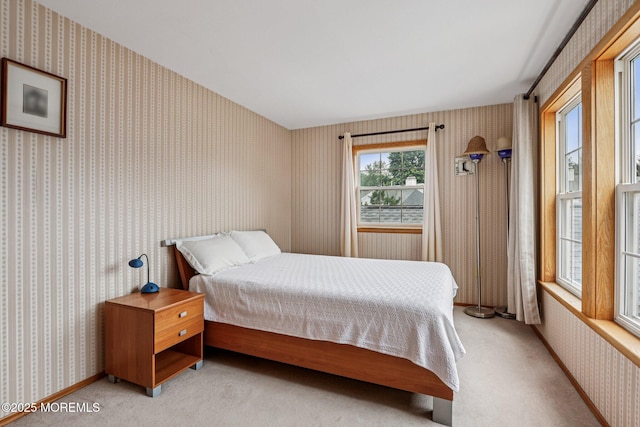 149 Jefferson Dr, Ocean Twp, NJ 07712 - bedroom featuring wallpapered walls and light carpet