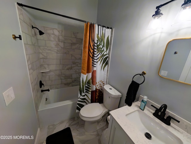 101 Begonia Ct, Jackson, NJ 08527 - bathroom with marble look tiles, shower / bathtub combination with curtain, and vanity