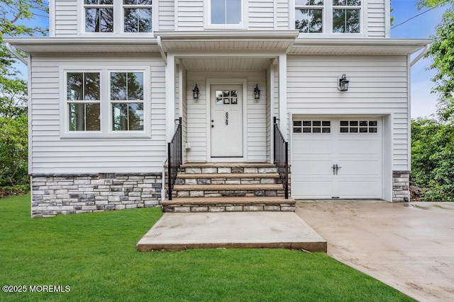 629 Monmouth Ave, Toms River, NJ 08757 - entrance to property featuring concrete driveway, a garage, and a lawn