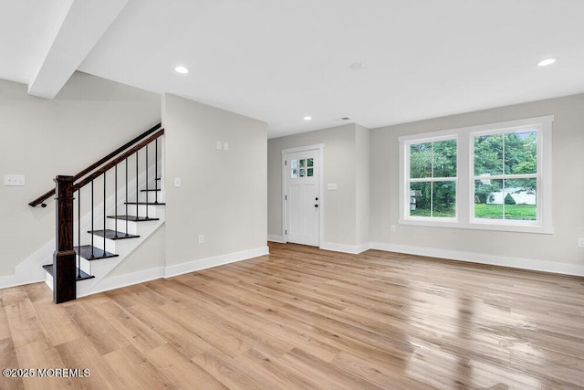 629 Monmouth Ave, Toms River, NJ 08757 - entryway with light wood-style floors, recessed lighting, and stairway