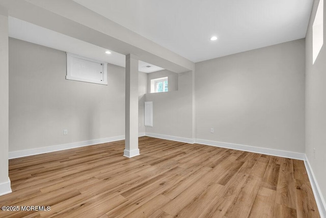 629 Monmouth Ave, Toms River, NJ 08757 - below grade area with light wood finished floors and recessed lighting