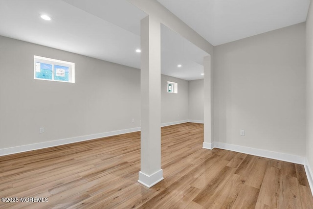 629 Monmouth Ave, Toms River, NJ 08757 - below grade area featuring light wood-style flooring and recessed lighting