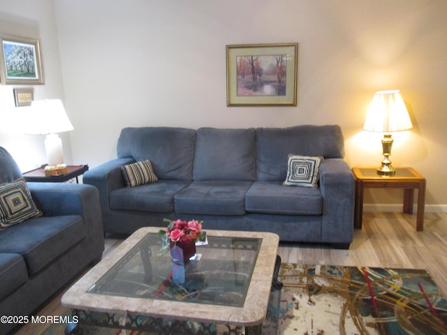 496A Thornbury Ct, Lakewood, NJ 08701 - living room with wood finished floors and baseboards