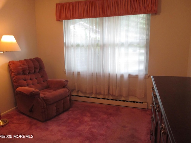 496A Thornbury Ct, Lakewood, NJ 08701 - living area with baseboard heating and carpet flooring