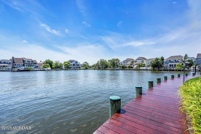787 Princeton Ave, Brick, NJ 08724 - dock area featuring a residential view and a water view