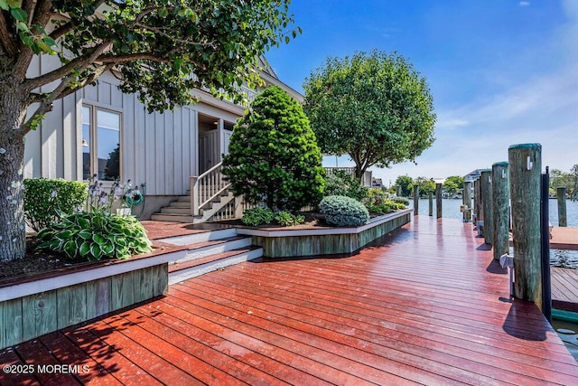 787 Princeton Ave, Brick, NJ 08724 - wooden deck with a dock