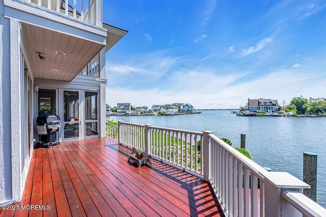 787 Princeton Ave, Brick, NJ 08724 - deck featuring a water view and area for grilling