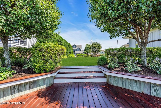 787 Princeton Ave, Brick, NJ 08724 - wooden terrace featuring a yard