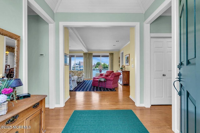 787 Princeton Ave, Brick, NJ 08724 - entryway featuring light wood-type flooring and crown molding