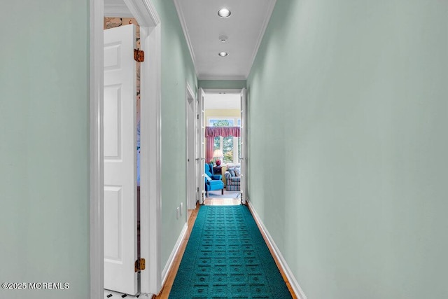 787 Princeton Ave, Brick, NJ 08724 - hallway with baseboards and ornamental molding