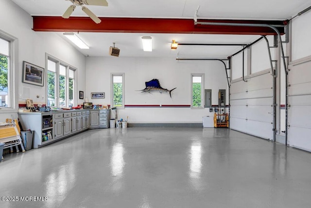 787 Princeton Ave, Brick, NJ 08724 - garage with electric panel and ceiling fan
