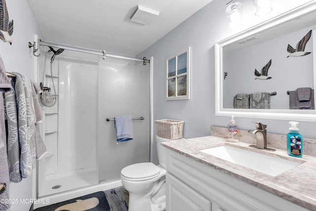 2108 SE Central Ave Unit 10, South Seaside Park, NJ 08752 - full bath with vanity, a stall shower, and wood finished floors
