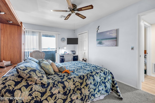 2108 SE Central Ave Unit 10, South Seaside Park, NJ 08752 - bedroom featuring carpet floors and ceiling fan