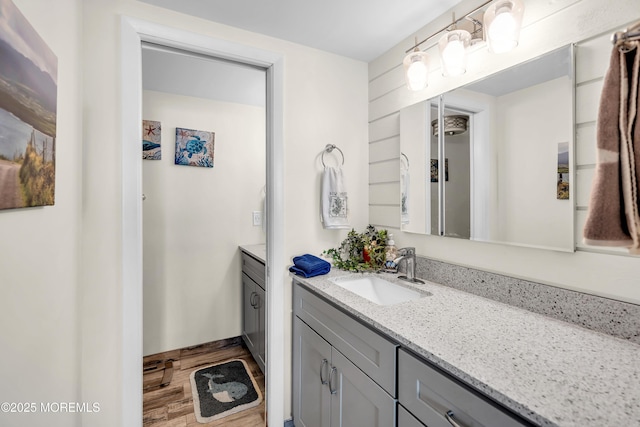 2108 SE Central Ave Unit 10, South Seaside Park, NJ 08752 - bathroom with vanity and wood finished floors