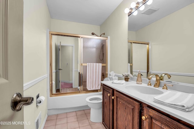 3 Colorado Dr, Hazlet, NJ 07730 - full bath with vanity, shower / bath combination with glass door, and tile patterned flooring