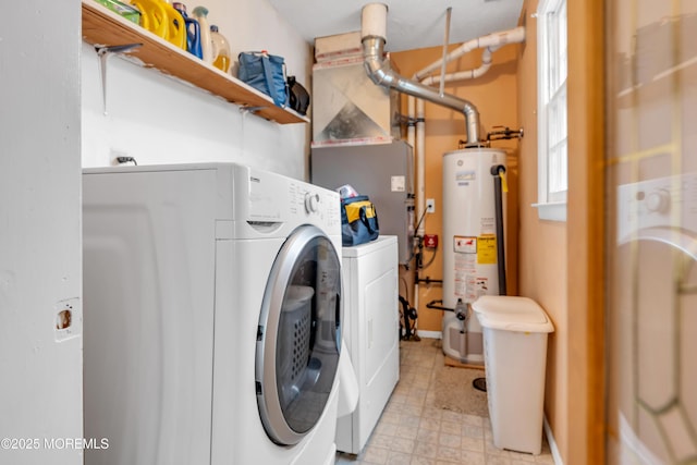 1914 Oak Dale Rd, Toms River, NJ 08753 - washroom with water heater and independent washer and dryer