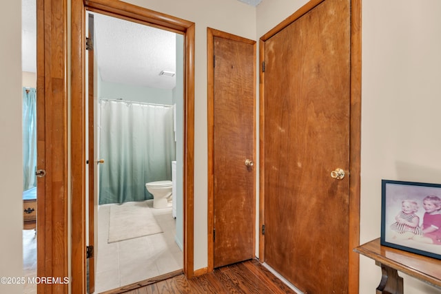 1914 Oak Dale Rd, Toms River, NJ 08753 - hall featuring a textured ceiling and wood finished floors