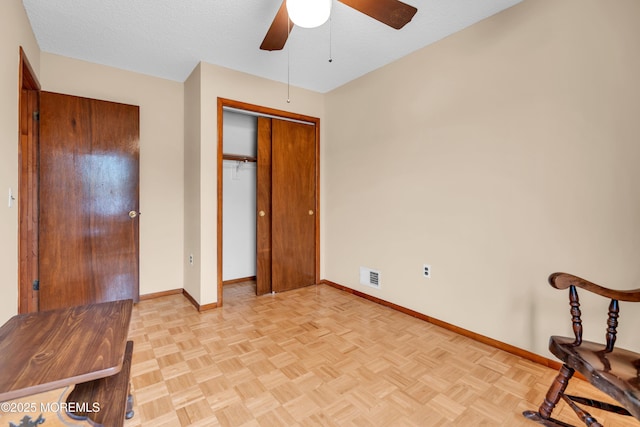1914 Oak Dale Rd, Toms River, NJ 08753 - unfurnished bedroom with a closet, a ceiling fan, and a textured ceiling