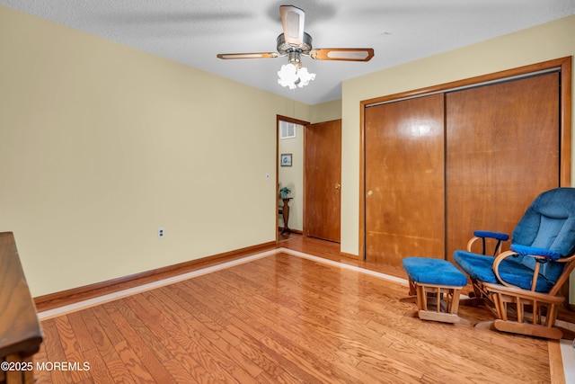 1914 Oak Dale Rd, Toms River, NJ 08753 - living area featuring wood finished floors and a ceiling fan