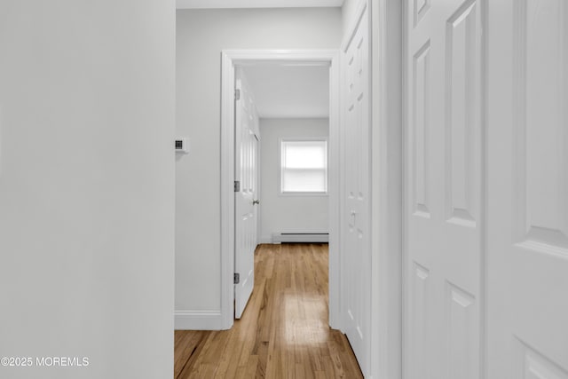 925 Edgebrook Dr N, Toms River, NJ 08757 - corridor featuring light wood-style flooring and baseboard heating