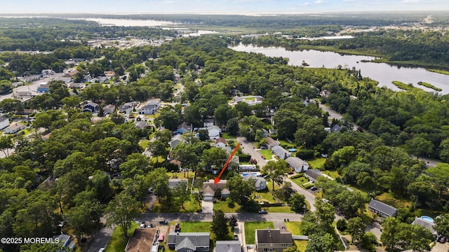 1587 Fort St, Brick, NJ 08724 - aerial overview of property's location featuring a large body of water and nearby suburban area