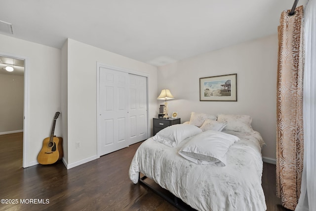 1587 Fort St, Brick, NJ 08724 - bedroom featuring wood finished floors and a closet