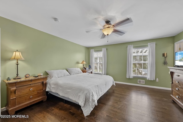 1587 Fort St, Brick, NJ 08724 - bedroom featuring dark wood finished floors and ceiling fan