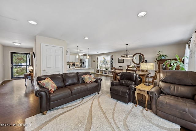 1587 Fort St, Brick, NJ 08724 - living area with plenty of natural light, recessed lighting, and wood finished floors