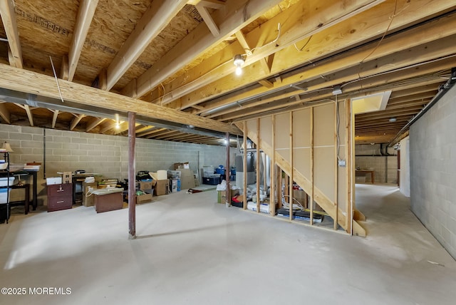 1587 Fort St, Brick, NJ 08724 - unfinished below grade area featuring concrete block wall