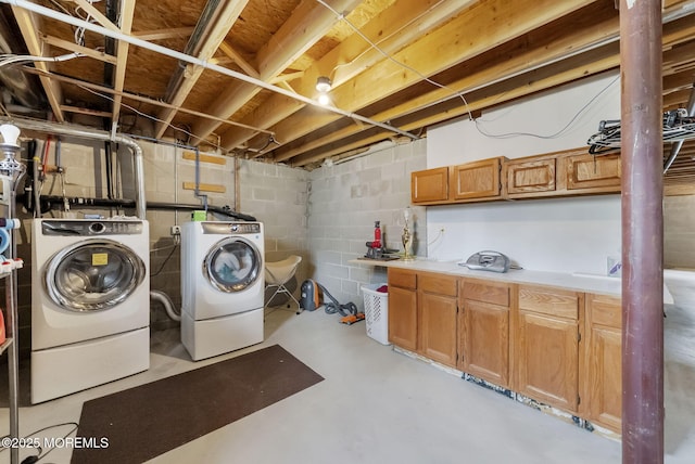 1587 Fort St, Brick, NJ 08724 - washroom with cabinet space and washer and dryer