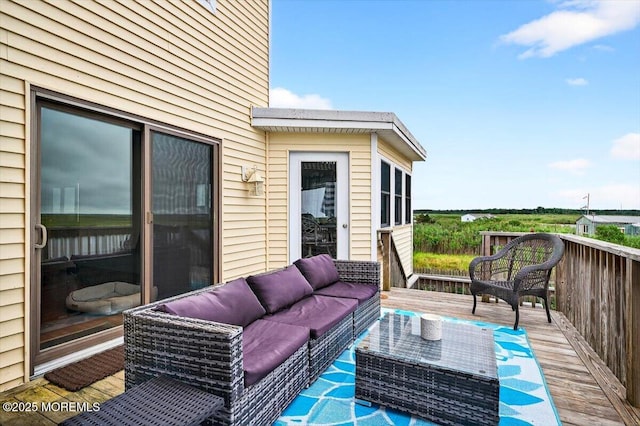 322 Dock Rd, West Creek, NJ 08092 - wooden terrace with an outdoor living space