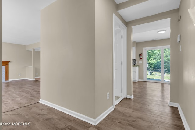 971 Center St, Little Egg Harbor, NJ 08087 - hall with wood finished floors and baseboards