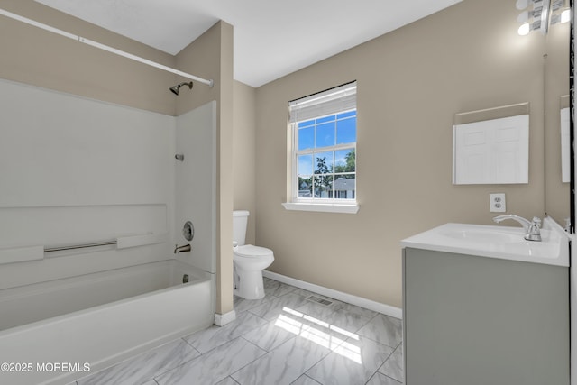 971 Center St, Little Egg Harbor, NJ 08087 - full bathroom with marble finish flooring,  shower combination, and vanity