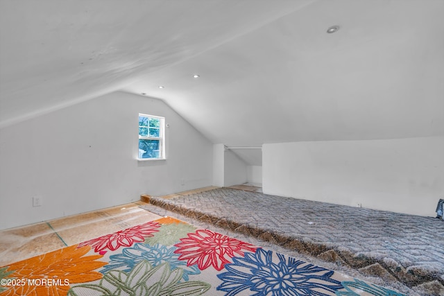971 Center St, Little Egg Harbor, NJ 08087 - unfurnished bedroom featuring vaulted ceiling and carpet floors