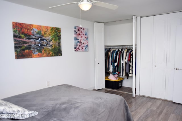 8B Cambridge Cir, Manchester, NJ 08759 - bedroom featuring wood finished floors and ceiling fan