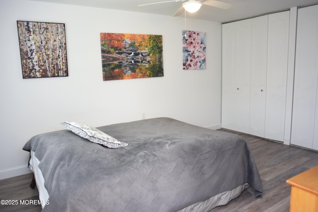 8B Cambridge Cir, Manchester, NJ 08759 - bedroom featuring wood finished floors and a ceiling fan