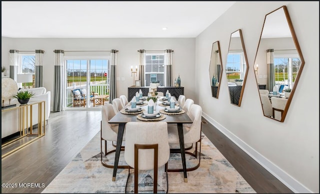 3501 Expedition St, Marlboro, NJ 07746 - dining space featuring wood finished floors and recessed lighting