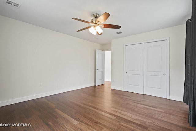 29 Lorton Rd, Old Bridge, NJ 08857 - unfurnished bedroom featuring wood finished floors, a closet, and a ceiling fan
