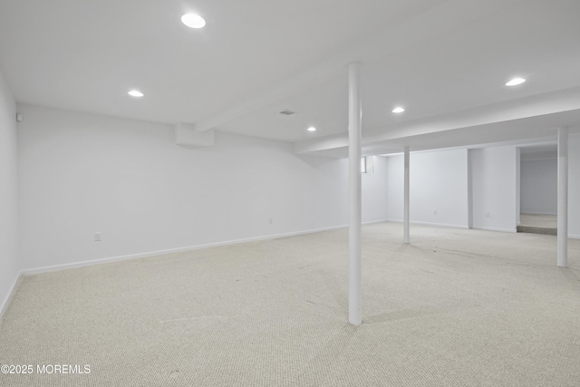 29 Lorton Rd, Old Bridge, NJ 08857 - finished basement with recessed lighting and light carpet