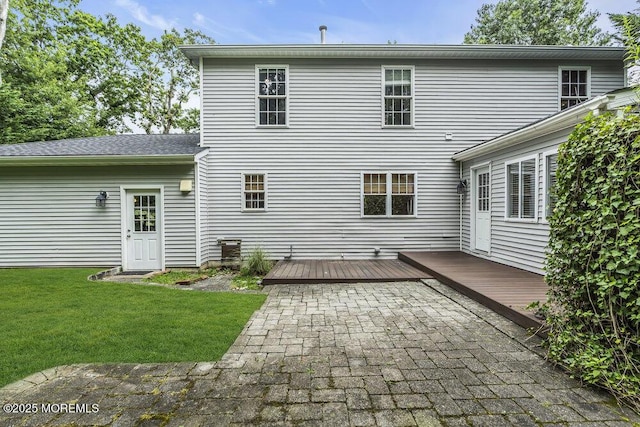 1207 Bayberry Rd, Manasquan, NJ 08736 - back of property featuring a wooden deck and a yard