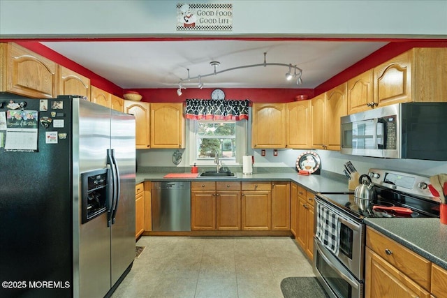 23 Spring St, Franklin Twp, NJ 08873 - kitchen with stainless steel appliances and dark countertops