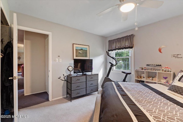23 Spring St, Franklin Twp, NJ 08873 - carpeted bedroom with baseboards and a ceiling fan