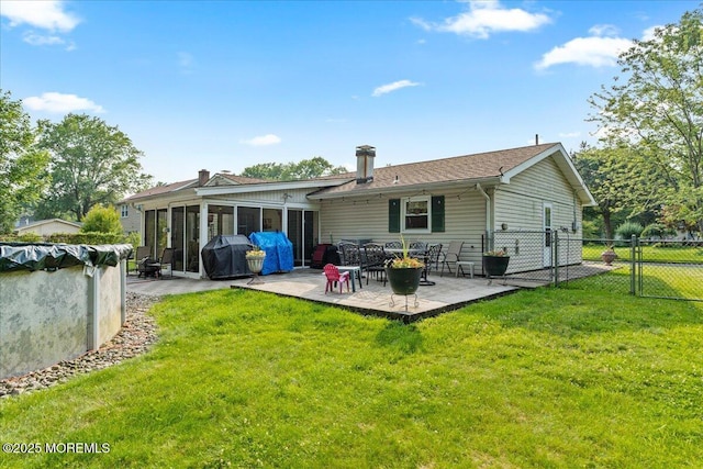 23 Spring St, Franklin Twp, NJ 08873 - back of property with a sunroom and a patio