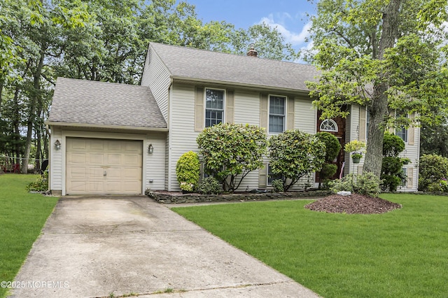 5 Partree Rd, Jackson, NJ 08527 - view of front of property with roof with shingles, an attached garage, driveway, and a front lawn