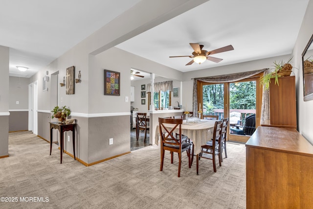 5 Partree Rd, Jackson, NJ 08527 - dining space with ceiling fan and baseboards