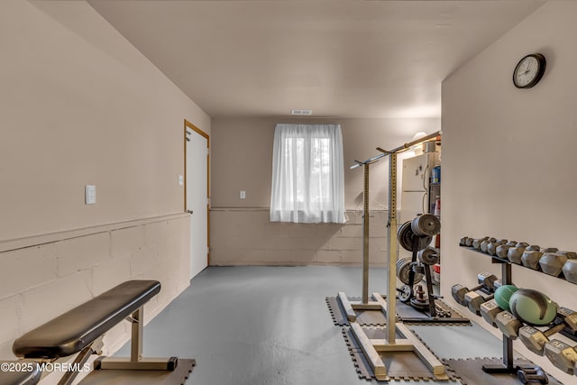 5 Partree Rd, Jackson, NJ 08527 - workout room featuring concrete block wall