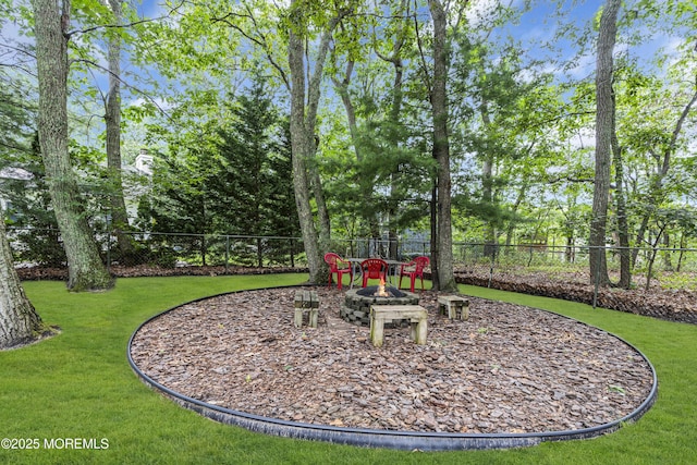 5 Partree Rd, Jackson, NJ 08527 - view of yard featuring a fire pit