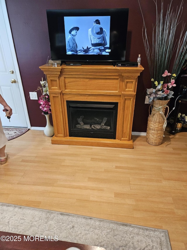 24 Christiansted St, Toms River, NJ 08757 - detailed view of wood finished floors and a fireplace
